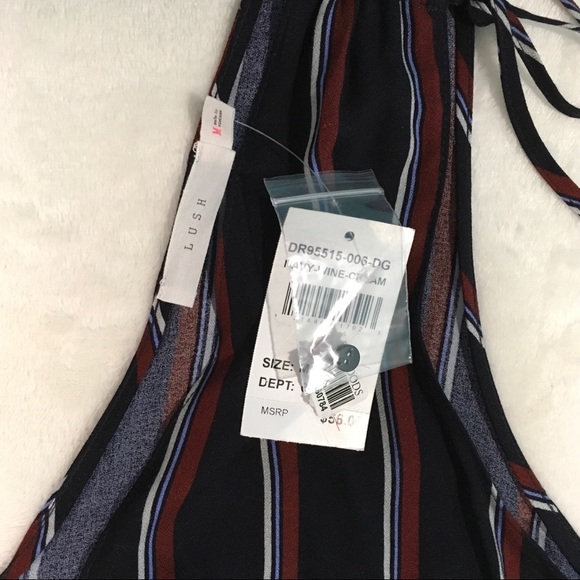 LUSH V-Neck Fit and Flair Button Down Dress - Picture 2 of 5